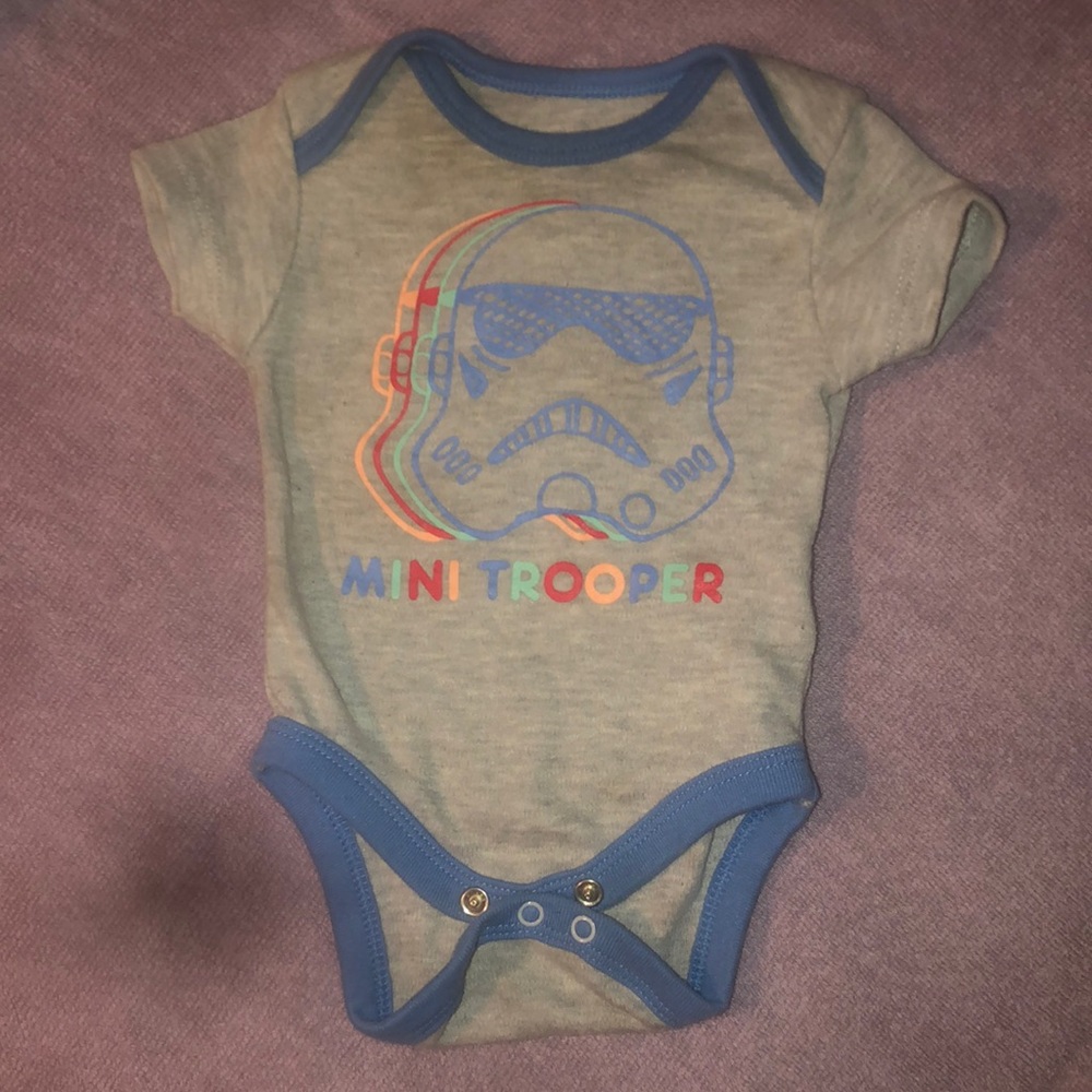 Star Wars 0 to 3 months baby onesie brand happy threads